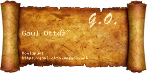 Gaul Ottó névjegykártya